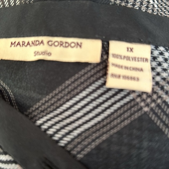 Miranda Gordon Studio sheer black and white dressy top.​ - Picture 5 of 5